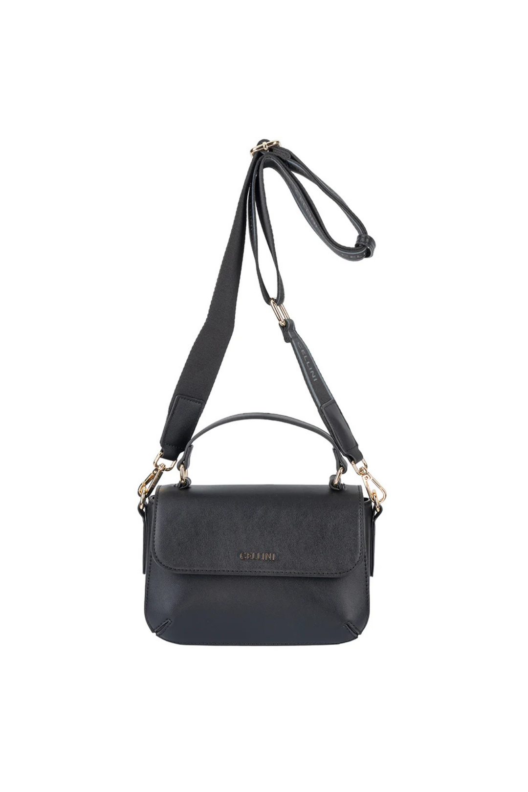 Hazel Flapover Sling Bag - Black