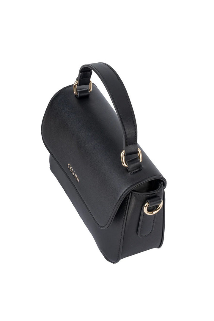 Hazel Flapover Sling Bag - Black