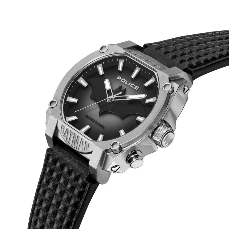 Stainless Steel Case & Black Dial "BATMAN" Watch With Led Back Light