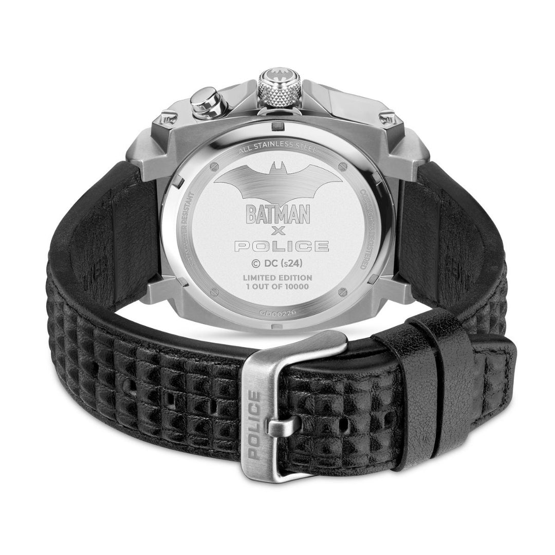 Stainless Steel Case & Black Dial "BATMAN" Watch With Led Back Light