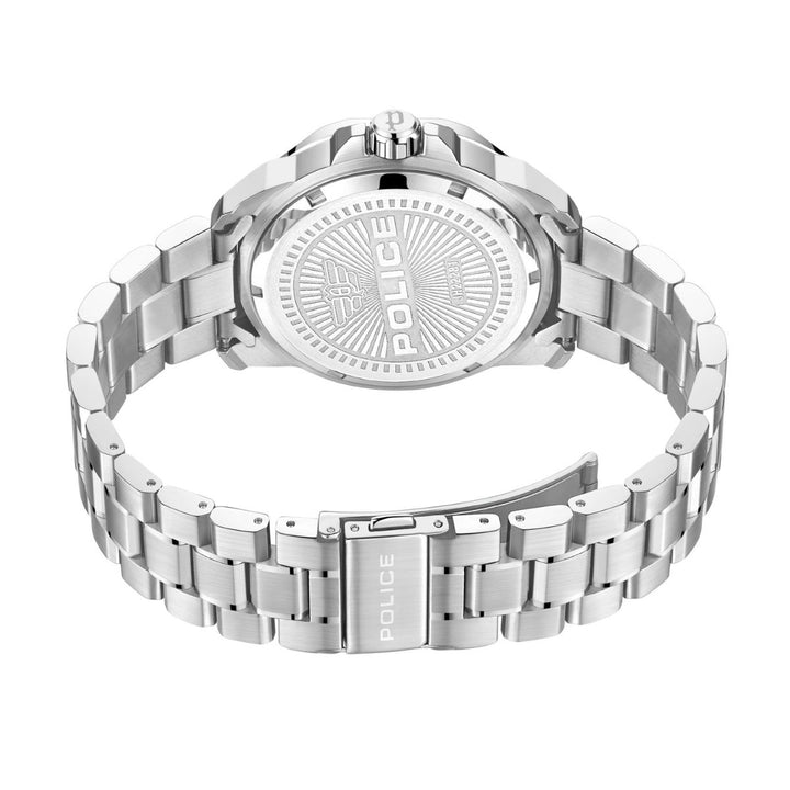 3 Hand Date Blue Dial Stainless Steel Watch - Silver