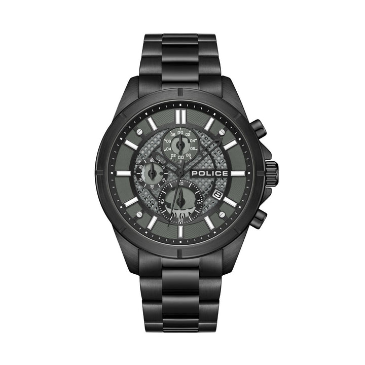 Black Case Matt Black Dial Watch With Matt Black Strap