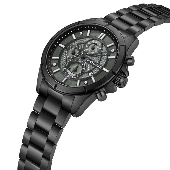 Black Case Matt Black Dial Watch With Matt Black Strap