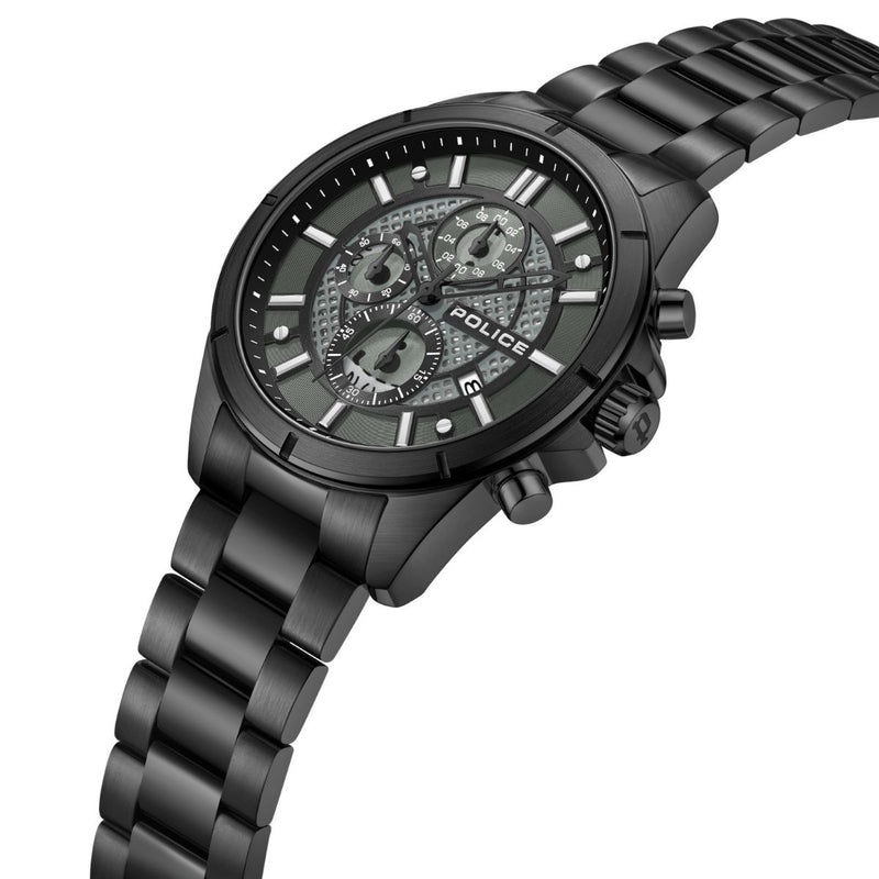 Black Case Matt Black Dial Watch With Matt Black Strap