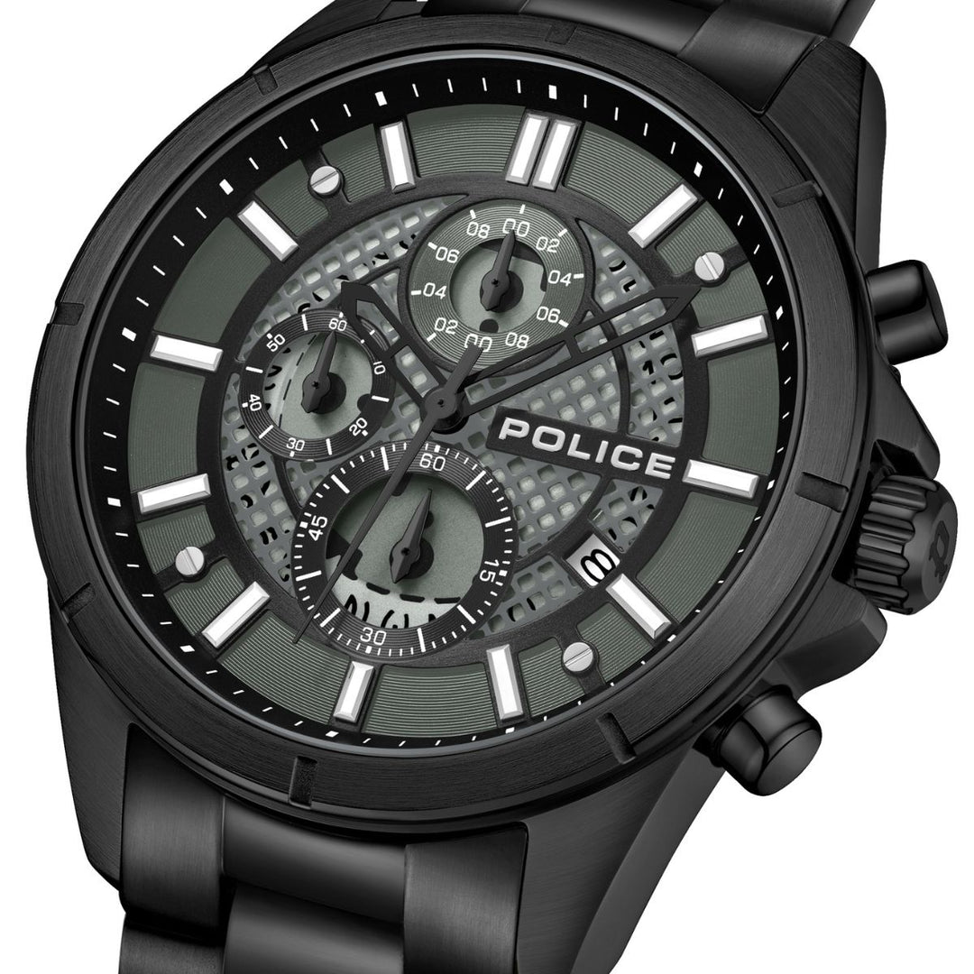 Black Case Matt Black Dial Watch With Matt Black Strap