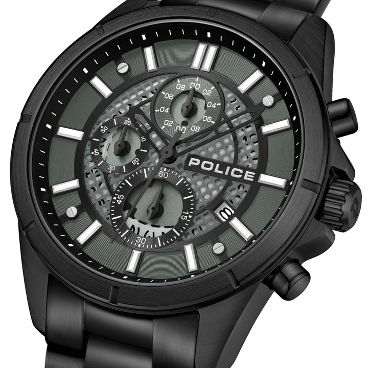 Black Case Matt Black Dial Watch With Matt Black Strap