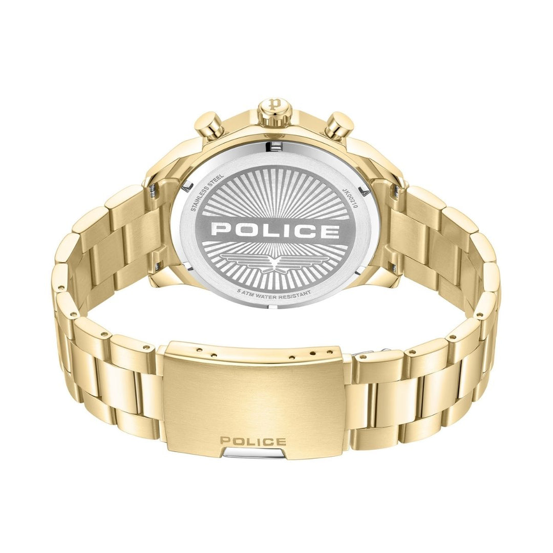 Gold Case With Black Dial & Steel Bracelet Strap - Gold