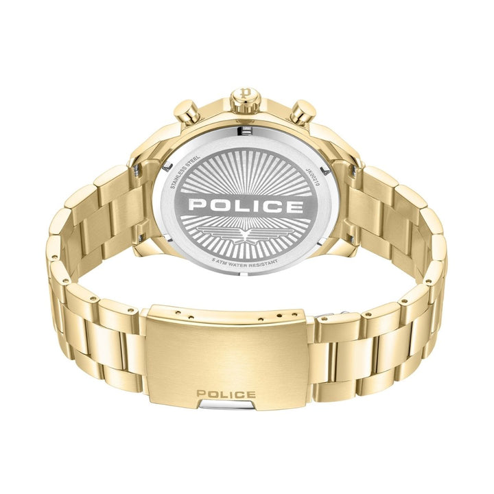 Gold Case With Black Dial & Steel Bracelet Strap - Gold
