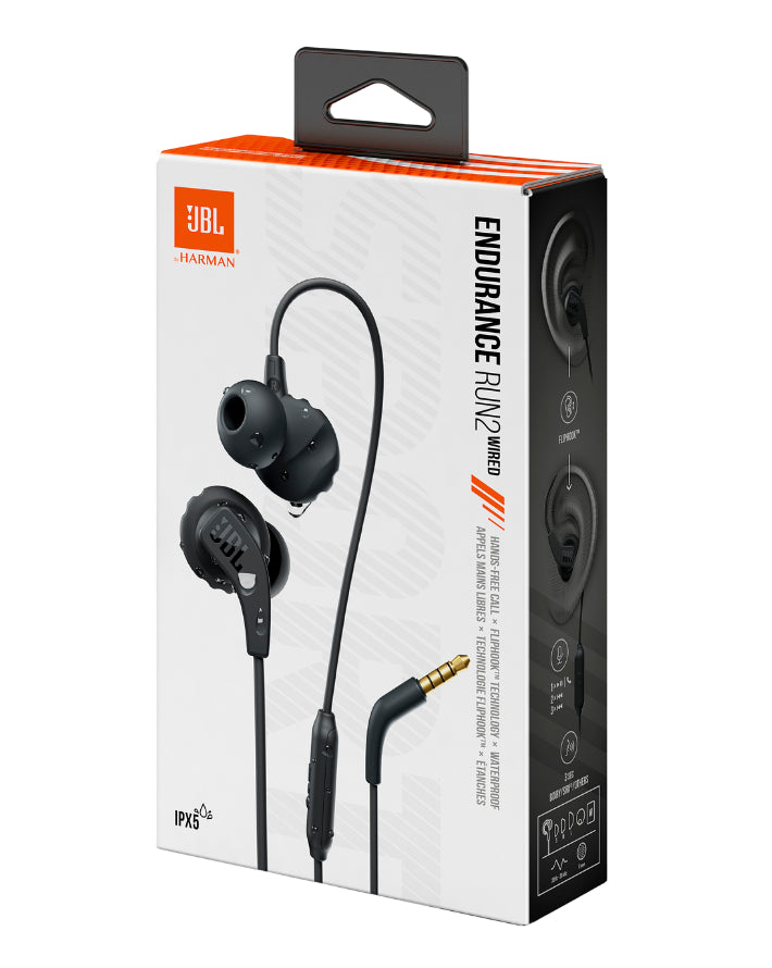 Endurance Run 2 Wired In Ear Headphones - Black