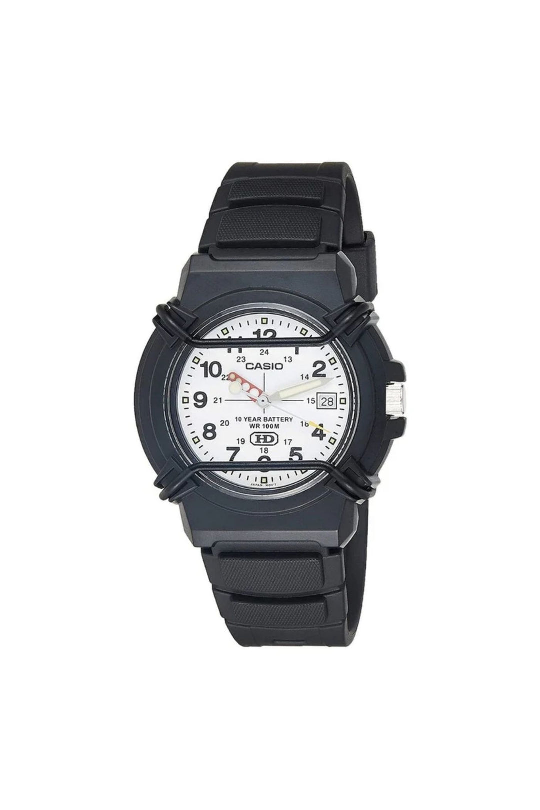 Standard Analogue White Dial Watch - Black