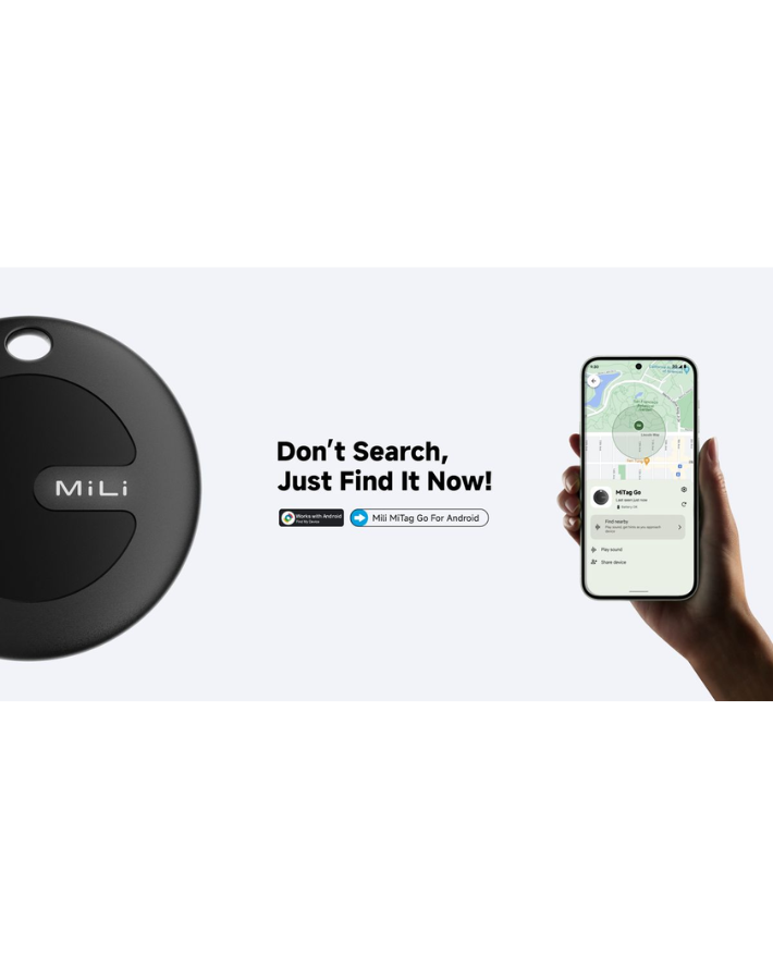 MiTag Android Tag with Keyring - Black