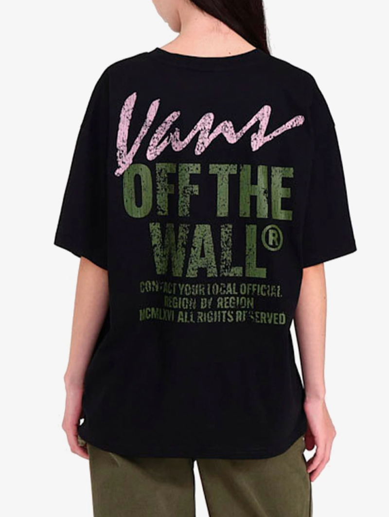 Wall Outsized Shoort Sleeve Tee - Black