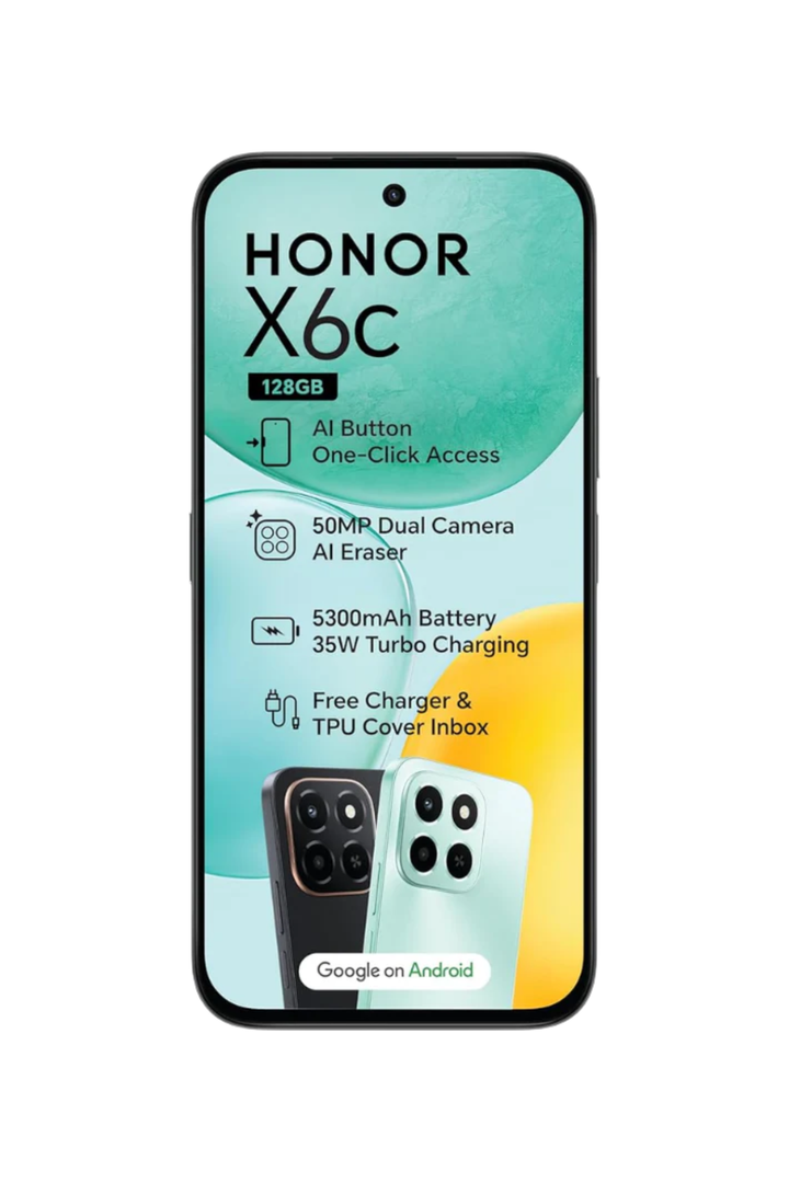 X6c 6GB + 128GB Dual Sim Cellphone - Black