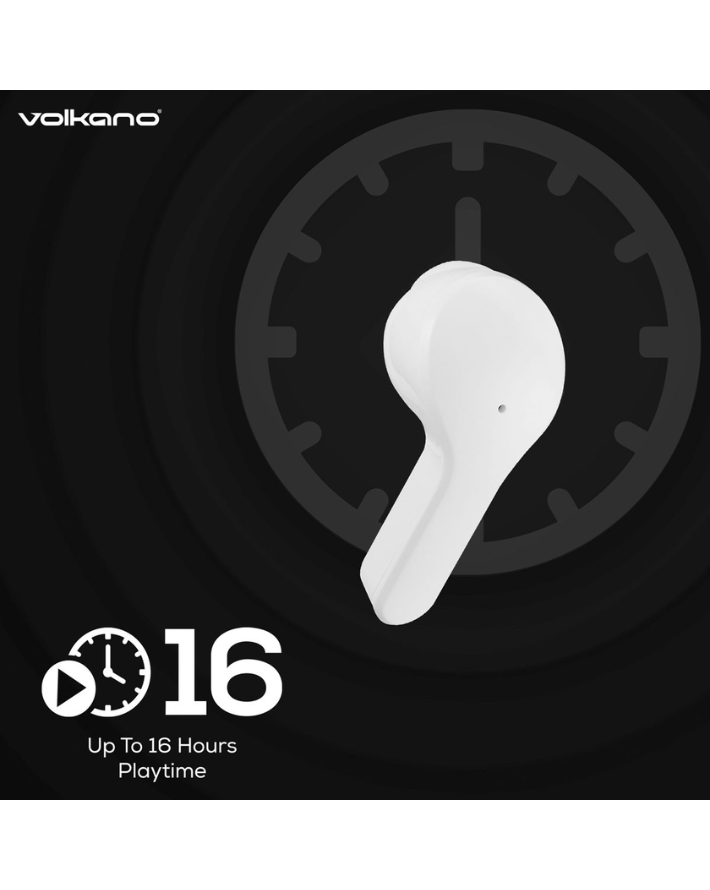 Volkano Crystalline Series  Earphones - White
