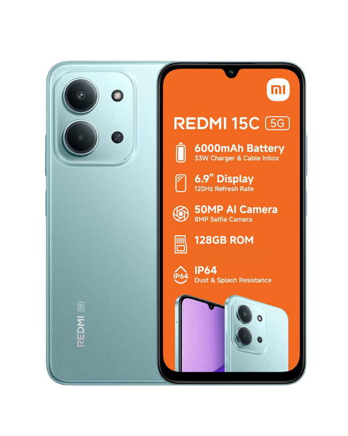Redmi 15C 4GB + 128GB 5G Dual Sim Cellphone - Green – Edgars