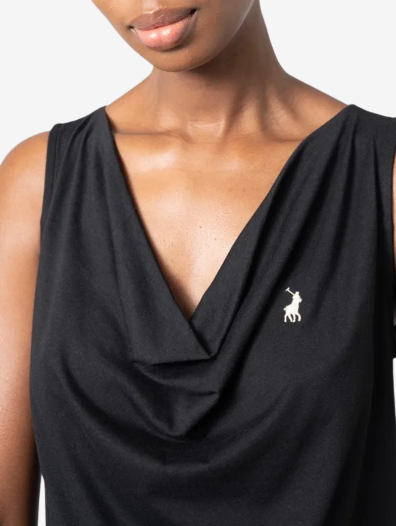 Blair Cowl Neck Top - Black