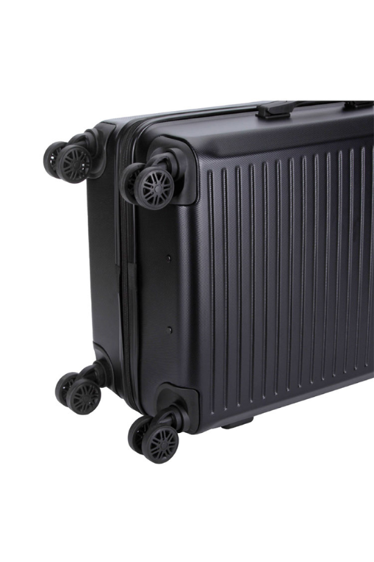 Mahe 4 Wheel Trolley Case Luggage - Black