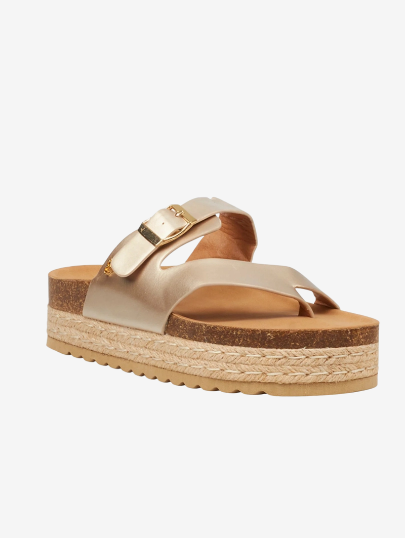 Lexicon Metallic Sandal - Champagne
