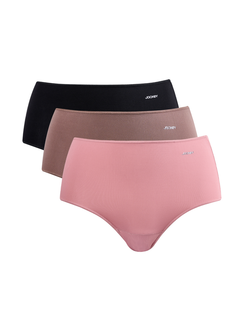 3 Pack Plain Brief Panties - Multi