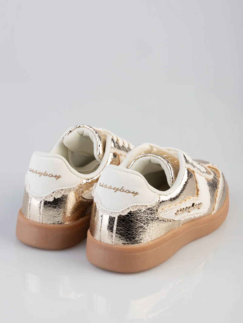 Mylie Textured Sneaker - Gold