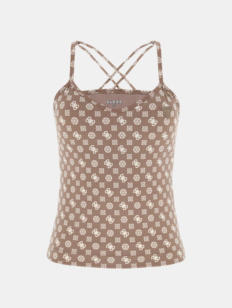 Peony Logomania Active Top - Taupe
