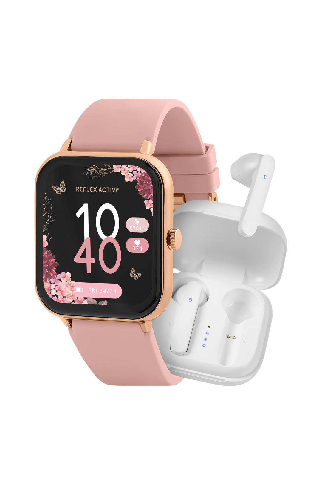 Nexus 100 S Pink Smart Watch (Series 23) & TWS Earbud Set