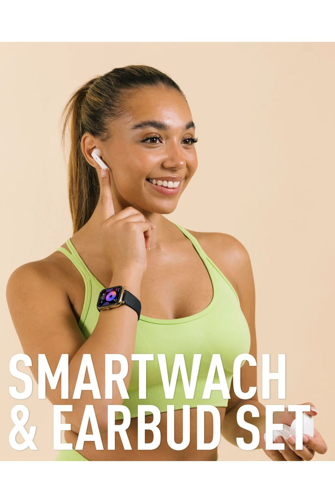 NEXUS 100 S Black Smart Watch (Series 23) & TWS Earbud Set