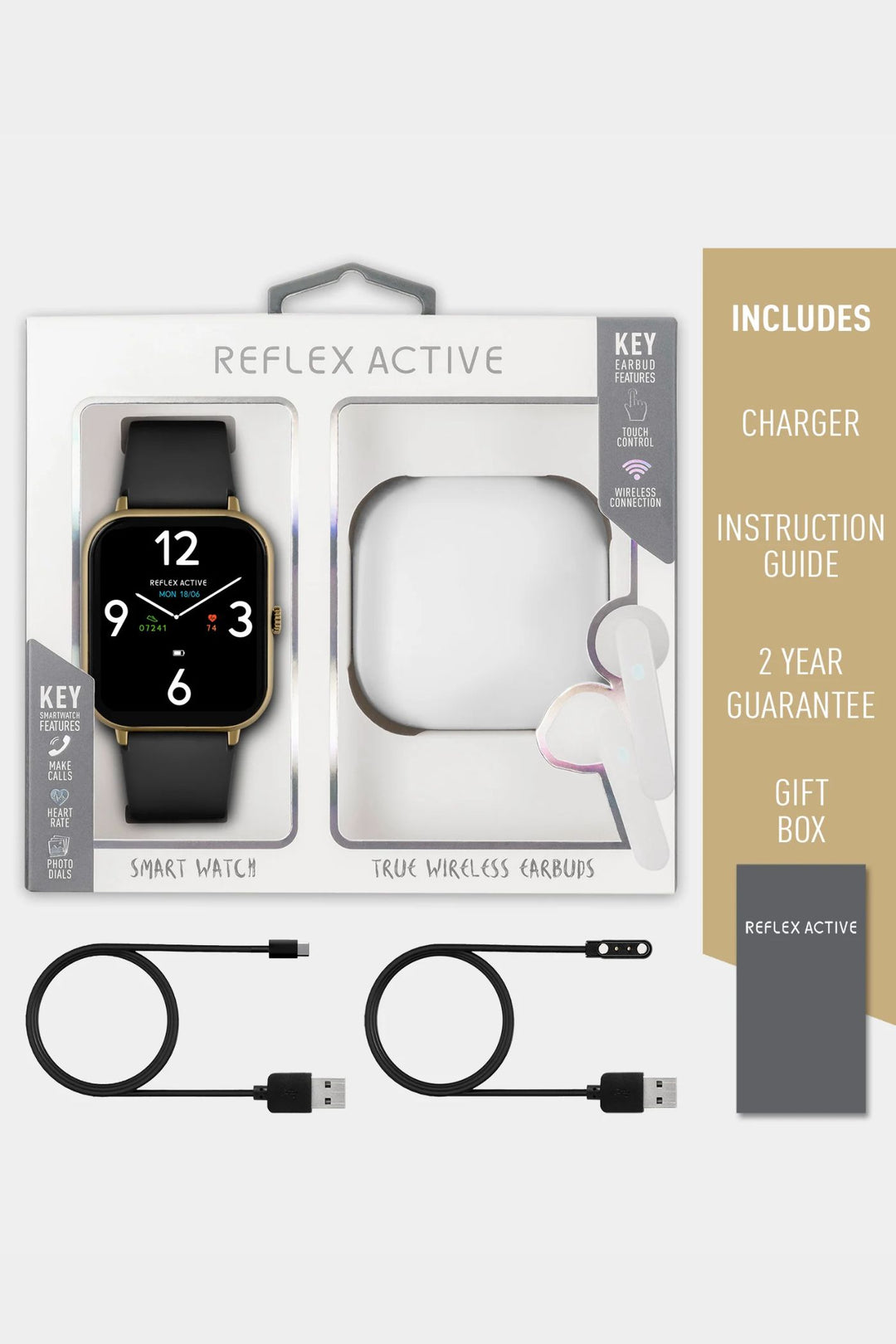 NEXUS 100 S Black Smart Watch (Series 23) & TWS Earbud Set