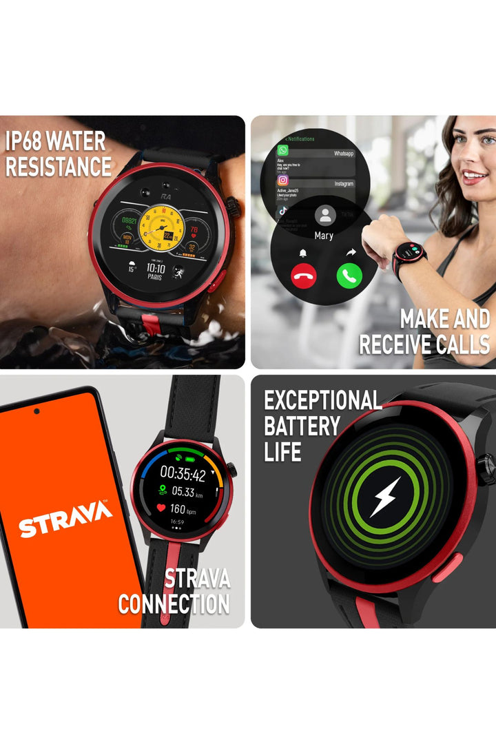 Venture 400 R AMOLED GPS Smart Calling Watch (Series 54) - Black/Red