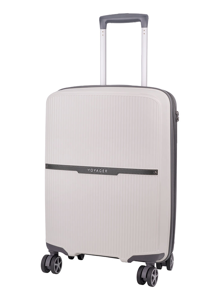 Traveler Carry On Trolley Case - White/Grey