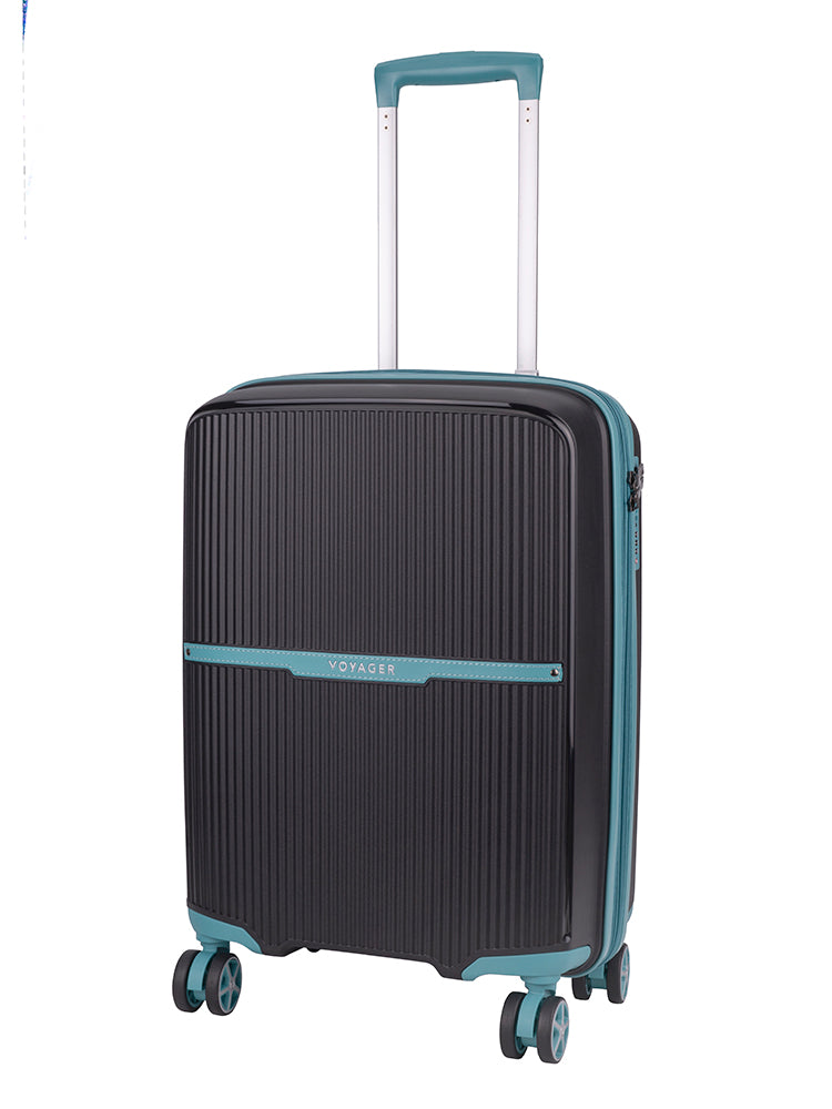 Traveler Carry On Trolley Case - Black/Blue
