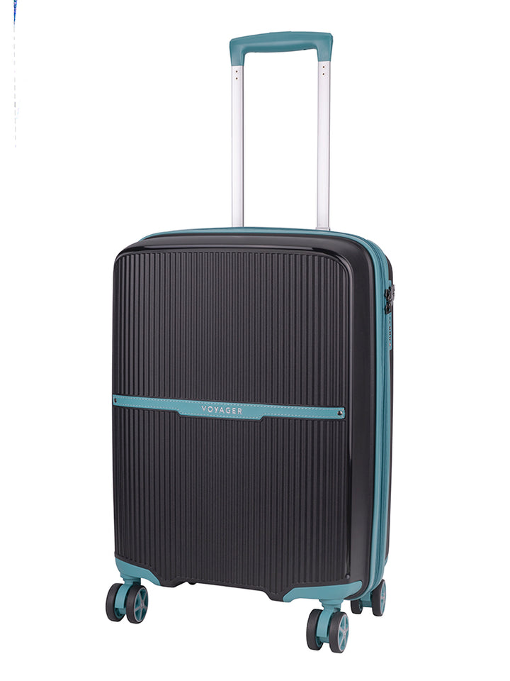 Traveler Carry On Trolley Case - Black/Blue