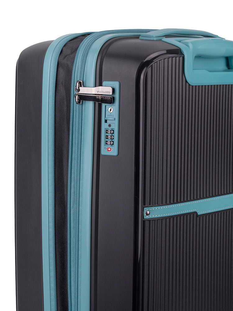 Traveler Carry On Trolley Case - Black/Blue