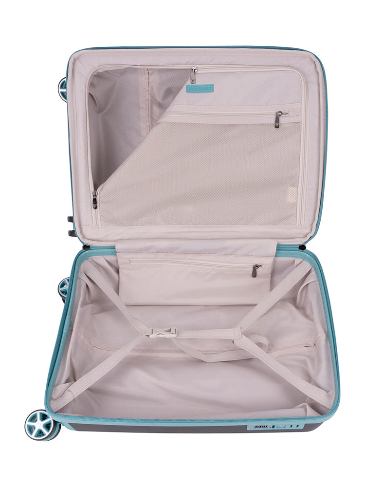 Traveler Carry On Trolley Case - Black/Blue