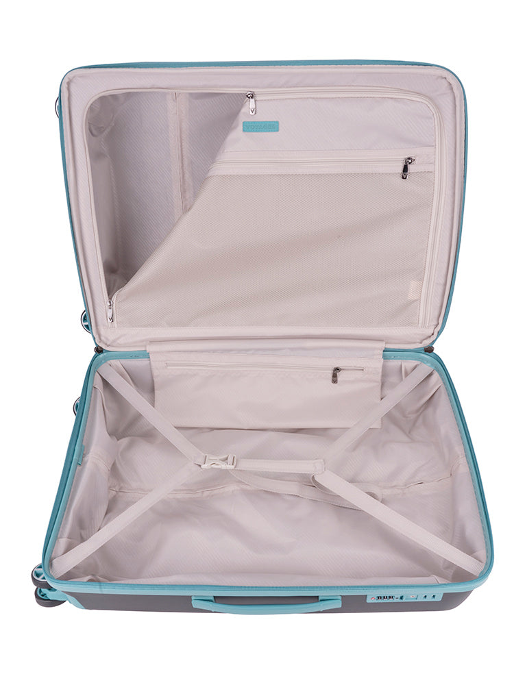 Traveler Medium Trolley Case - Black/Blue
