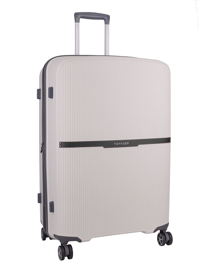 Traveler Large Trolley Case - White/Grey