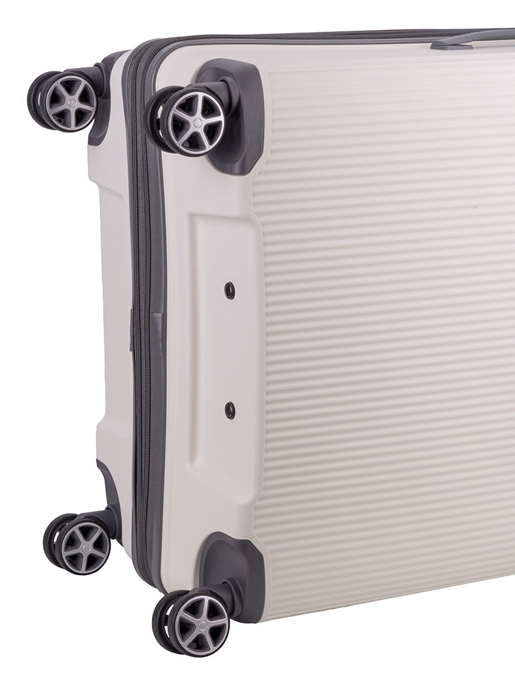 Traveler Large Trolley Case - White/Grey
