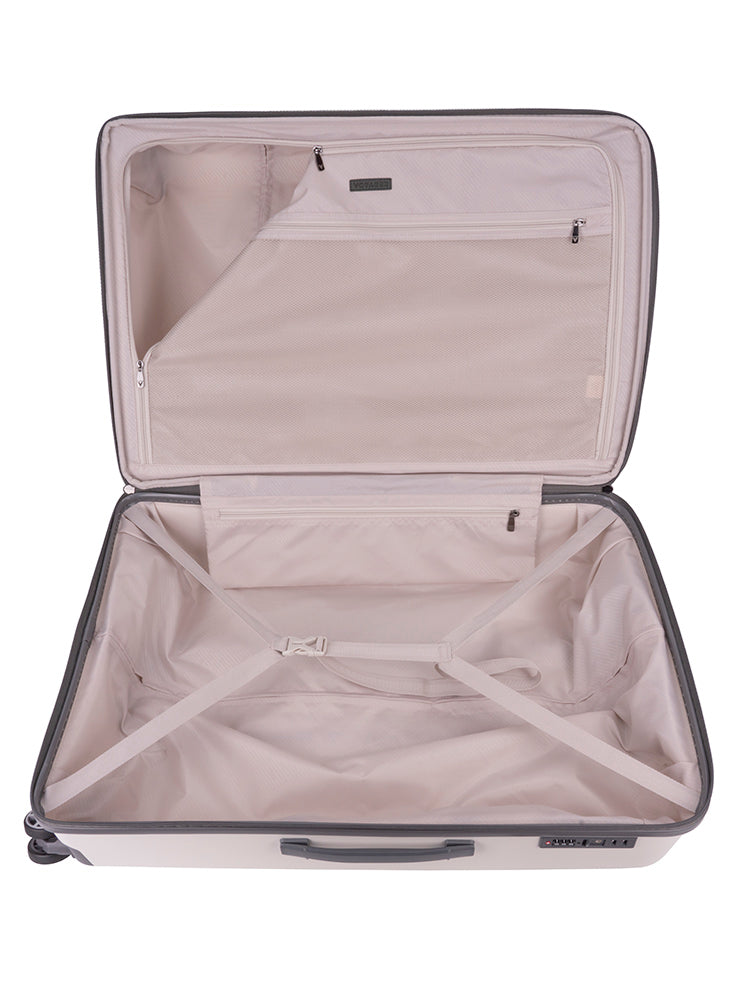 Traveler Large Trolley Case - White/Grey