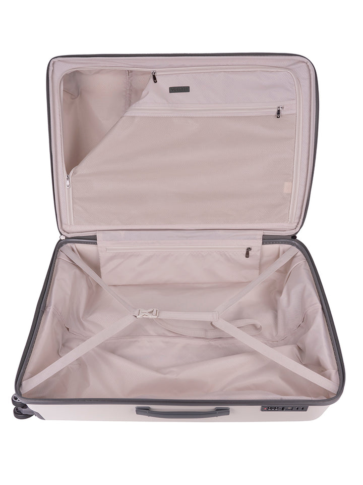 Traveler Large Trolley Case - White/Grey