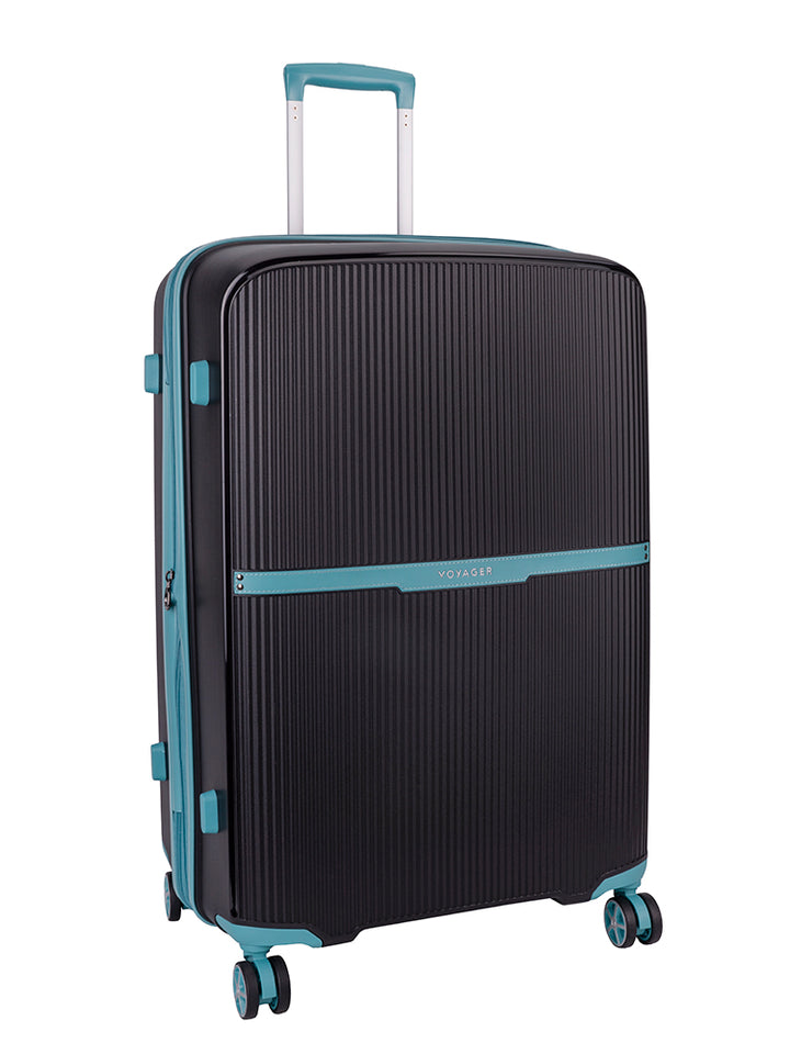 Traveler Large Trolley Case - Black/Blue