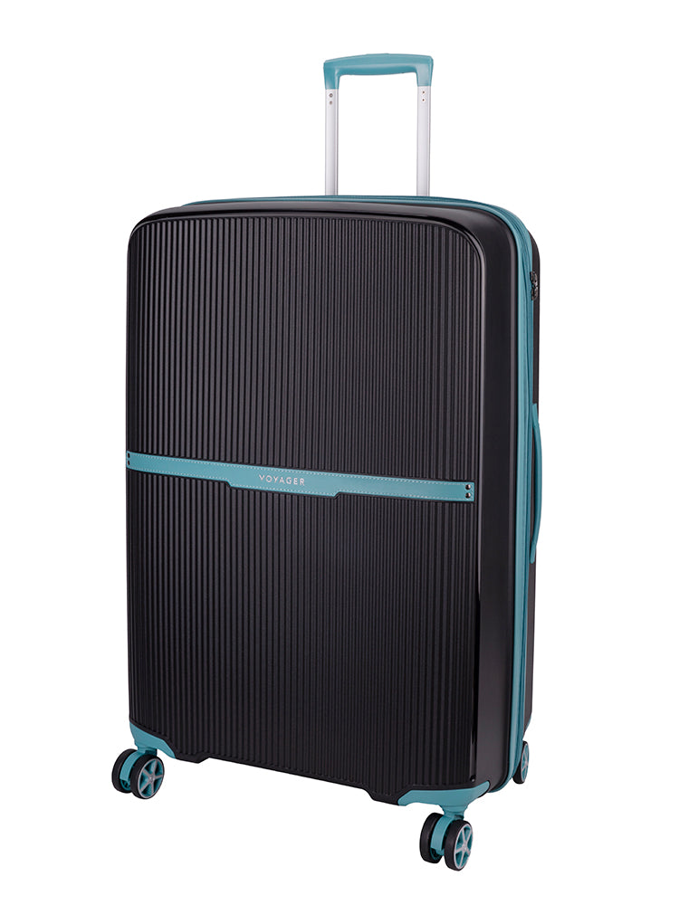 Traveler Large Trolley Case - Black/Blue