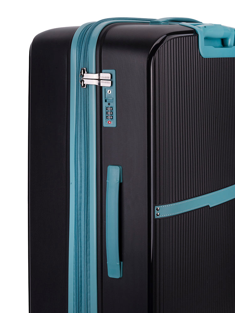 Traveler Large Trolley Case - Black/Blue