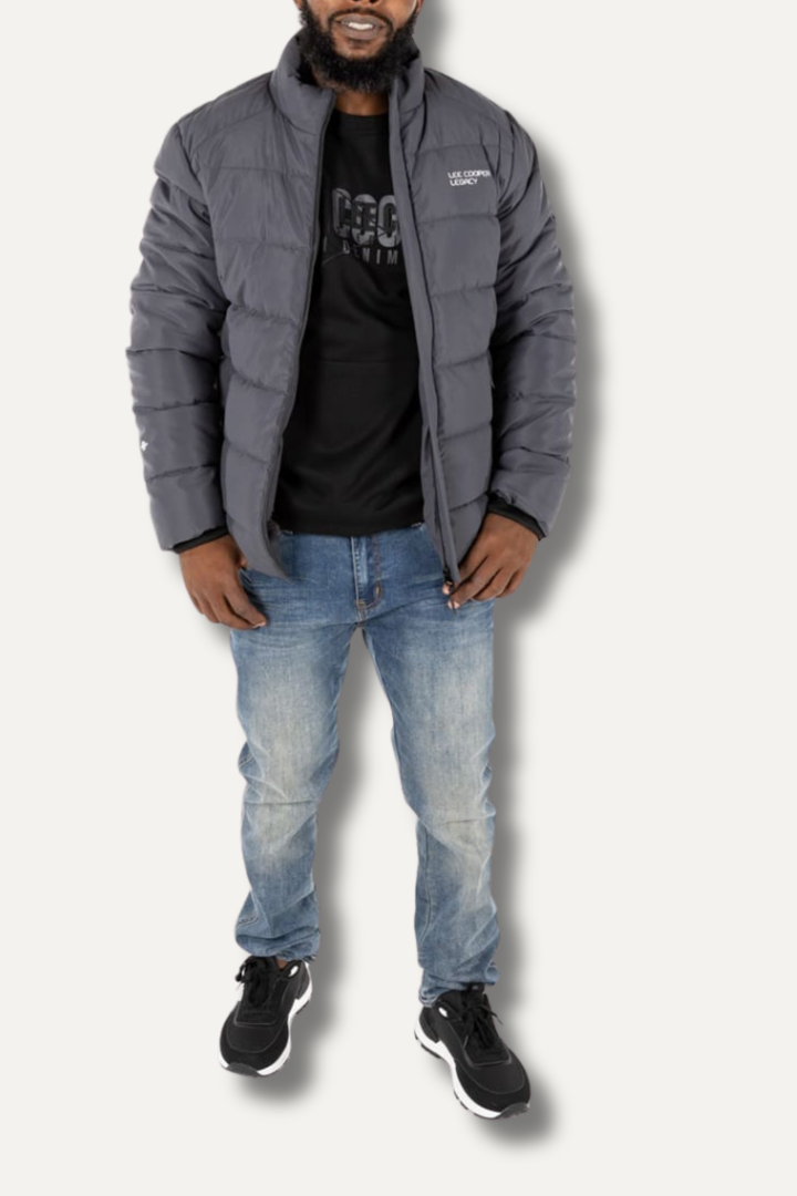 Noam Fur Lined Puffer Jacket - Charcoal