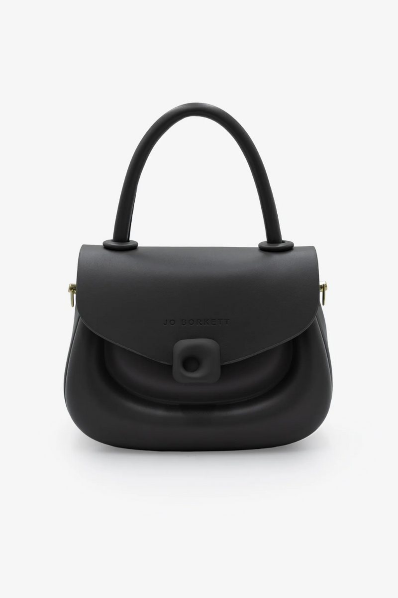 Florence Flap Bag With Top Handle - Charcoal