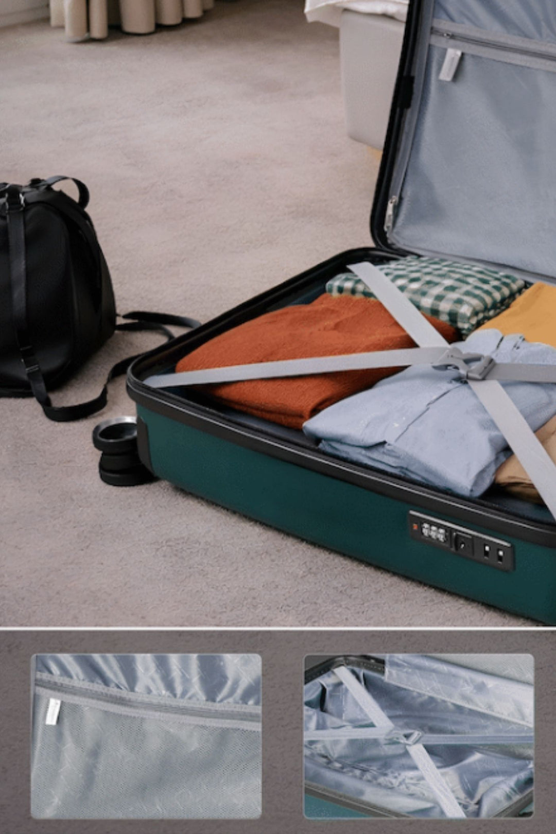 Tourer 4-Wheel Spinner Suitcase - Petrol Green