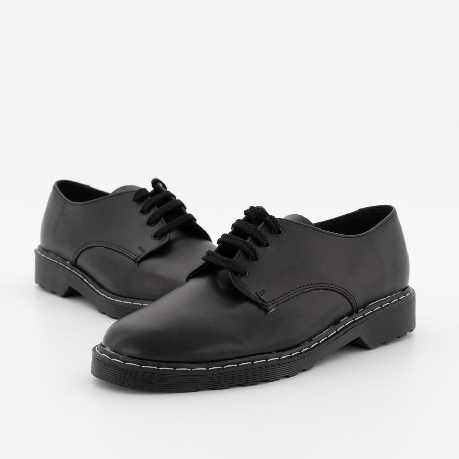 Boys Boys Freedom Lace Up Rubber Sole School Shoe Black Edgars boys-boys-freedom-lace-up-rubber-sole-school-shoe-black-edgars