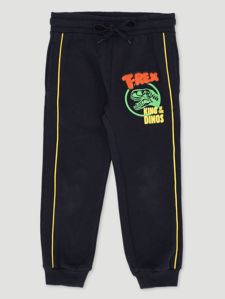 Pre-Boys Dino Pipped Jogger - Black