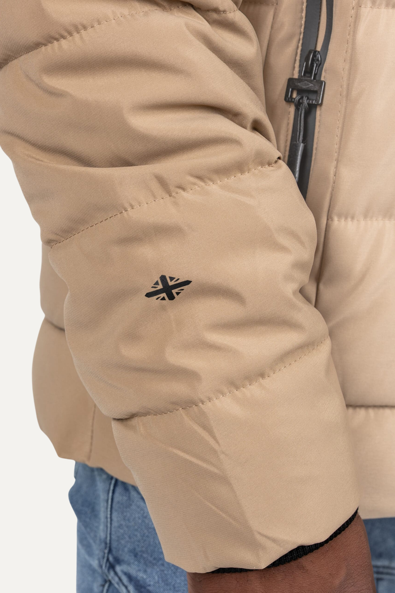 Noam Fur Lined Puffer Jacket - Khaki