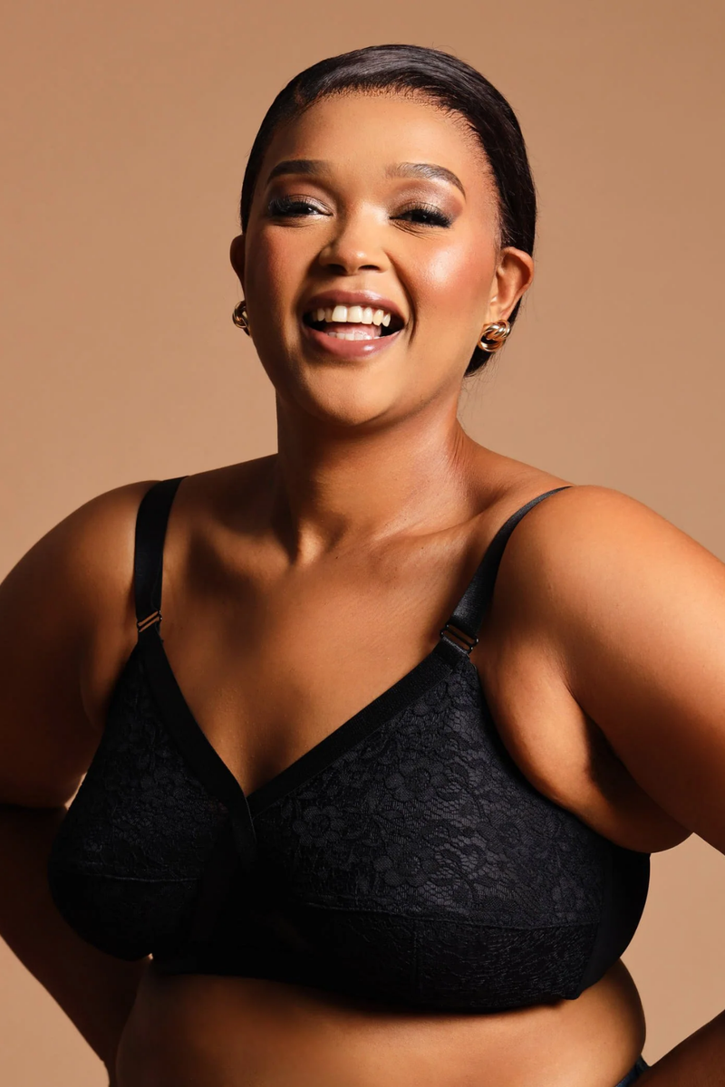 2 Pack Lace Cross Your Heart Bra - Mocha/Black