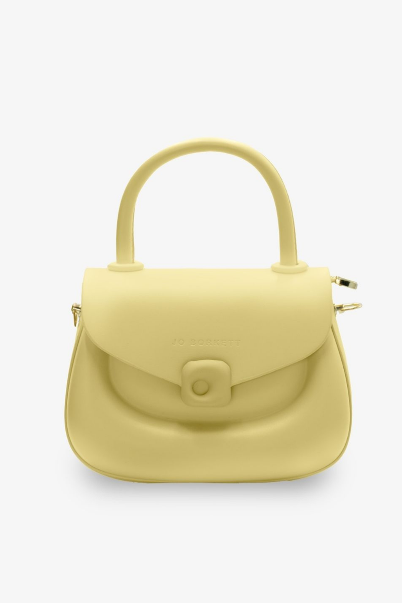 Florence Flap Bag With Top Handle - Butter Yellow